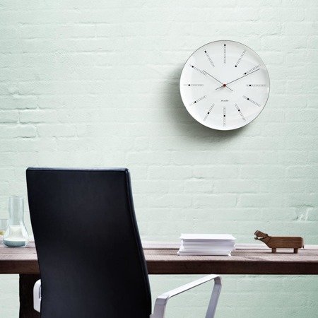 Bankers Wall clock Ø48 cm white/black/red