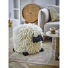 Dolly Pouf, White, Wool