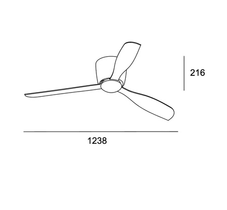 Wentylator sufitowy z lampą LEDS C4 BORA 1238 mm biały