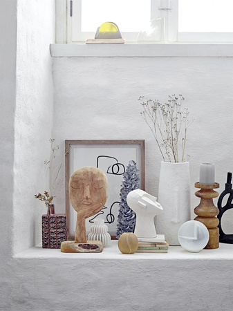 Berican Deco Vase, White, Terracotta