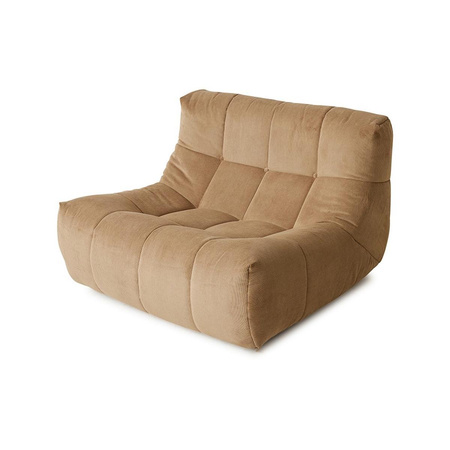 Lazy lounge chair corduroy rib brown