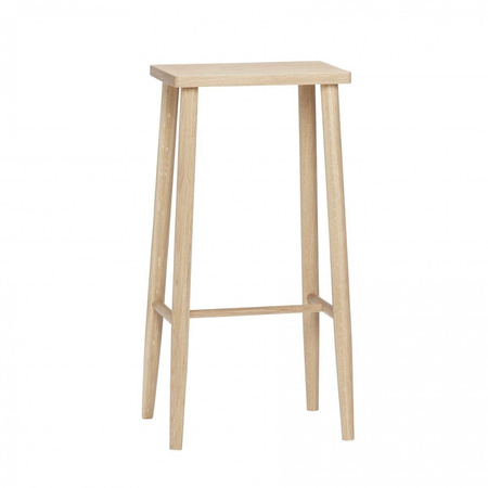 Wooden bar stool HÜBSCH OBLONG natural
