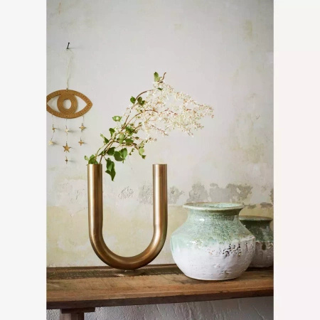 MADAM STOLTZ PIPE brass double vase (outlet)