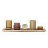 Sanga Tray w/Votive, Brown, Glass
