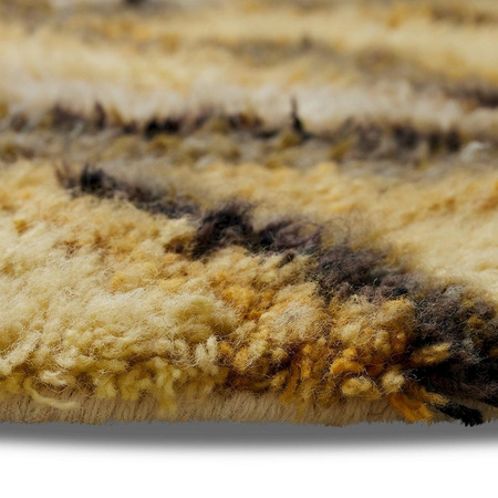 Fluffy round rug dunes (145x145cm)