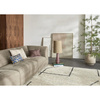 Hand woven cotton rug cream/charcoal (200x300)