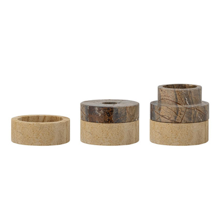 Dalin Votive & Candle Holder, Brown, Sandstone