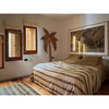 Vida striped bedspread chestnut/cream (230x275cm)