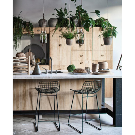 Wire bar stool black