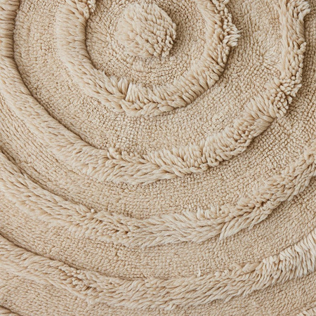 Round woolen rug cream (150x150cm)