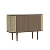 UMAGE TREASURES 2-door chest of drawers, dark oak, Viennese wickerwork