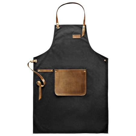 Apron in canvas and leather