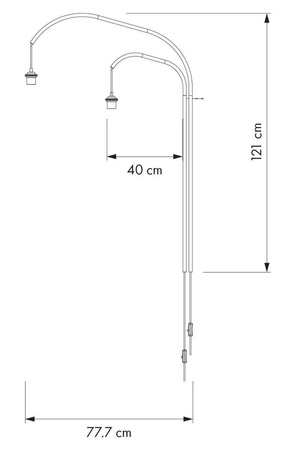 Double arm for wall lamp UMAGE WILLOW white