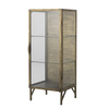 Saone Cabinet, Brass, Tempered glass