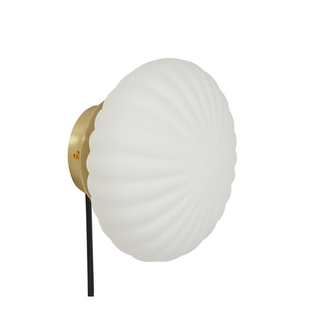 HÜBSCH KUMU wall lamp brass white size 18