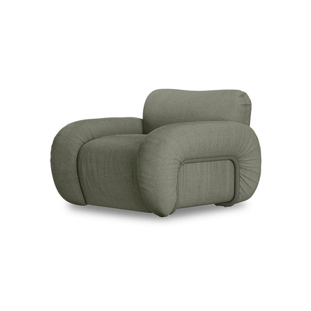 Arc lounge fauteuil, frame ash, linen, army green