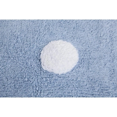 Dywan bawełniany Lorena Canals POLKA DOTS niebieski 160 x 120 cm