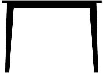 Dining table #120 SKOVBY natural black