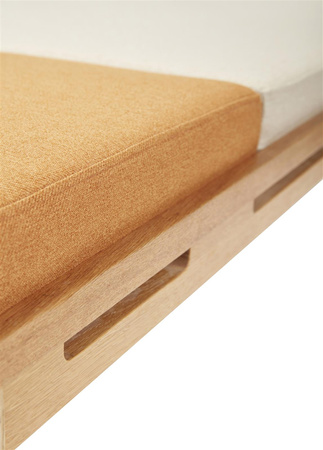 Leżanka Hübsch AMBER beżowo naturalno pomarańczowa