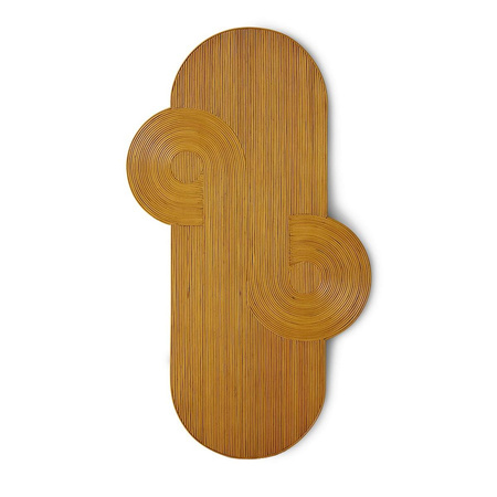 Rattan wall panel curl