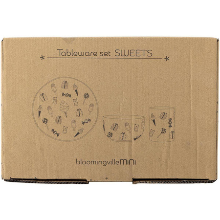 3 Częściowa Zastawa Stołowa Bloomingville SWEETS naturalnych