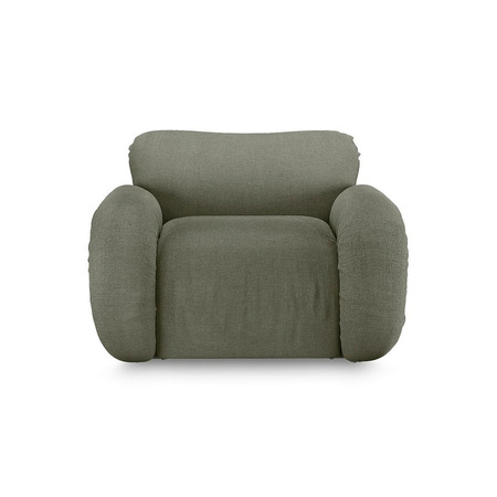 Arc lounge fauteuil, frame ash, linen, army green