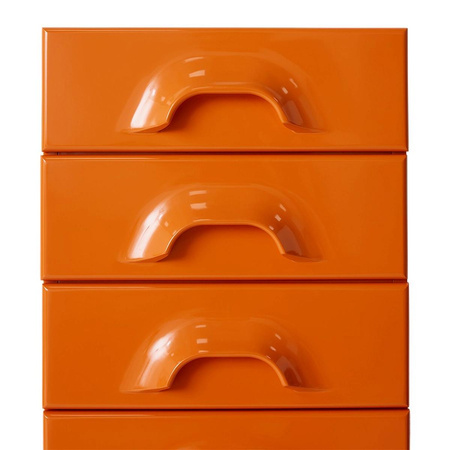 Chest of 8 drawers, tangerine
