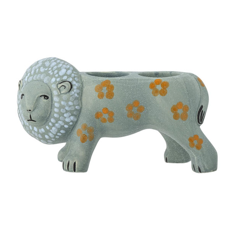 Leander Votive, Blue, Stoneware