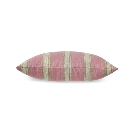 Woven striped cushion blush (60x40cm)
