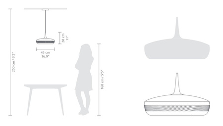 UMAGE CLAVA DINE lampshade black