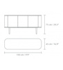 UMAGE TREASURES 3-door chest of drawers, dark oak, eco-leather