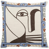 Rudaur Cushion, Blue, Cotton