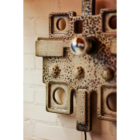 Kinkiet z reliefem ceramicznym HKLIVING RELIEF wielokolorowy