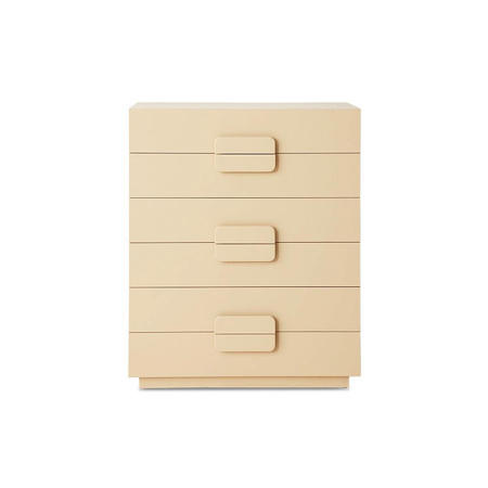 Spacious drawer cabinet cream