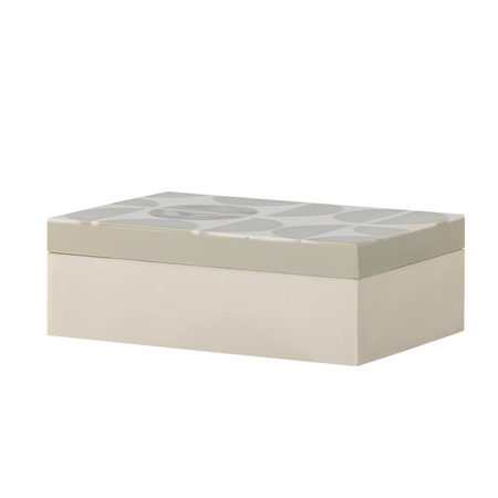 Kabela Box w/Lid, Grey, Resin
