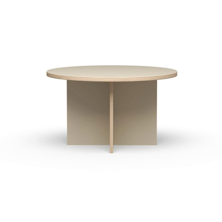 Dining table, cream, round 130cm