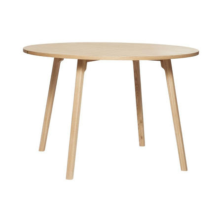 Round wooden table HÜBSCH oak Ø115 cm natural