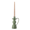 Fija Candle Holder, Green, Stoneware