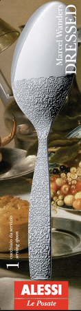 ALESSI Dressed silver serving spoon
