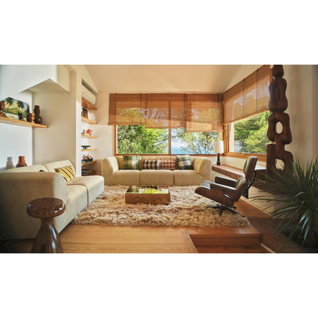 Mirror block coffee table smokey brown (90x90cm)