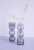 Set of 2 HÜBSCH SMOKED transparent vases