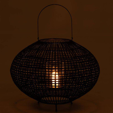 J-LINE rattan lantern black