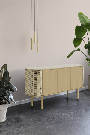 Komoda 3-drzwiowa UMAGE TREASURES dębowa plecionka wiedeńska