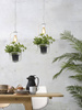 Hanging lamp, plant holder Florence 52x19cm, white