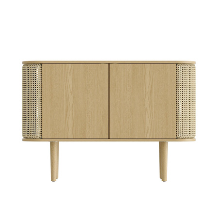 UMAGE TREASURES 2-door chest of drawers, oak, Viennese wickerwork