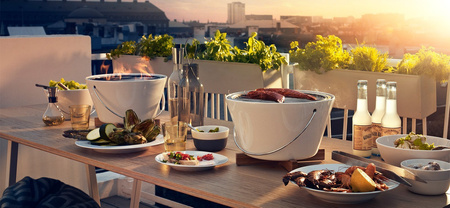 EVA SOLO white porcelain table grill