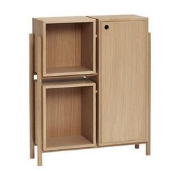 Drewniana szafka Hübsch CUBE naturalna