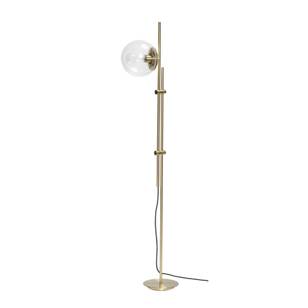 HÜBSCH BUBBLE brass transparent floor lamp
