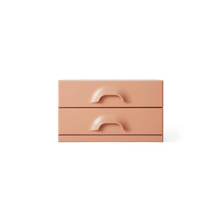 Chest of 2 drawers, blush