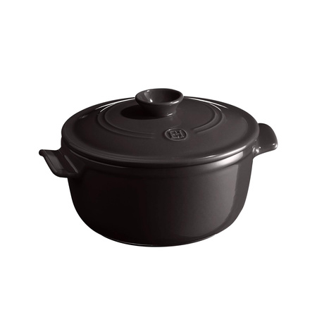 Round Ceramic Pot 2.5 L - Black